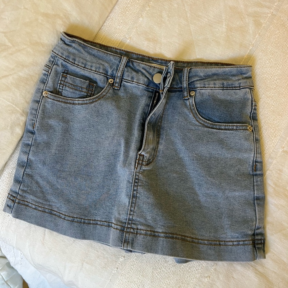 Denim Mini Skort